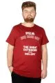 Büyük Beden Tshirt Bisiklet Yaka Outdoor 21110 Bordo BORDO
