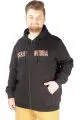 Erkek Sweat Fermuarlı Kapşonlu California 21517 Siyah SIYAH