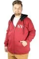Erkek Sweat Kapşonlu 1919NY 21516 Bordo BORDO