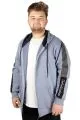 Erkek Sweat Kapşonlu Pieced Embroidered 21514 Mavi MAVI