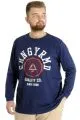 Big Tall Men's T-shirt Long Sleeve Quality Co 22099 Indigo