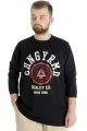 Big Tall Men's T-shirt Long Sleeve Quality Co 22099 Black