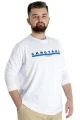 Big Tall Men's T-shirt Long Sleeve Chngyrmd 22100 White
