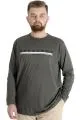 Büyük Beden Erkek Tshirt Uzun Kol Chngyrmd 22100 Haki HAKI
