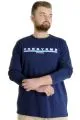 Big Tall Men's T-shirt Long Sleeve Chngyrmd 22100 Indigo