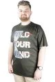 Big Tall Men s T shirt Bicycle Collar Wild Your Mind 22103 Khaki