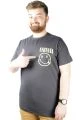Erkek T shirt Bis Yaka Nirvana 22109 Füme