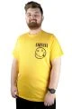 Big Tall Men s T shirt Bicycle Collar Nirvana 22109 Mustard