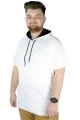 Big-Tall Men Hooded T-Shirt 22117 White