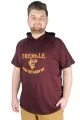 Big-Tall Men Hooded T-Shirt Act Now 22128 Maroon