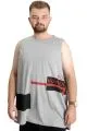 Big Size Mens Tshirt  Active 22131 Grey Melange