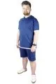 Erkek T shirt Kapşonlu Sweep Check 22136 Indigo INDIGO