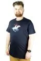 Erkek T shirt Bis Yaka Horserace 22138 Lacivert LACIVERT