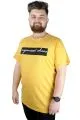 Erkek T shirt Bis Yaka Baskılı Organised Chaos 22141 Hardal HARDAL