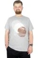 Erkek T-Shirt Bis Yaka Baskılı Feed And The Graund 22142 Grimelanj