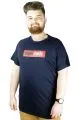 Erkek T shirt Bis Yaka Baskılı Supermode 22144 Lacivert LACIVERT