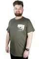 Erkek T shirt Bis Yaka Baskılı Everest 22146 Haki HAKI