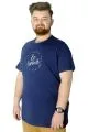 Erkek T shirt Baskılı Be Brave 22151 İndigo INDIGO