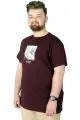 Büyük Beden Tshirt Baskılı Wailing 22153 Mürdüm MURDUM