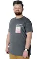 Büyük Beden T-Shirt Baskılı Future 22154 Anramelanj ANTRASIT