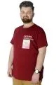 Büyük Beden T-Shirt Baskılı Future 22154 Bordo BORDO