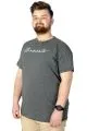 Büyük Beden T-Shirt Baskılı Renovate 22157 Antramelanj ANTRASIT