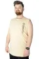 Büyük Beden T-Shirt Kolsuz Choose Mode 22160 Bej BEJ