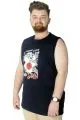Büyük Beden T-Shirt Kolsuz Summer Style 22162 Lacivert LACIVERT