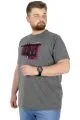 Büyük Beden T-Shirt Bisiklet Yaka Bridge 22167 Antramelanj ANTRASIT