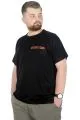 Büyük Beden T-Shirt Bisiklet Yaka Human 22168 Siyah SIYAH