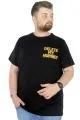 Büyük Beden T-Shirt Bisiklet Yaka Delete 22169 Siyah SIYAH