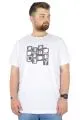 Büyük Beden T-Shirt Bisiklet Yaka Complex City 22170 Beyaz BEYAZ