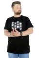 Büyük Beden T-Shirt Bisiklet Yaka Complex City 22170 Siyah SIYAH