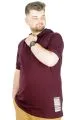 Büyük Beden T-Shirt Kapşonlu Barcode 22178 Mürdüm MURDUM