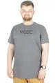 Büyük Beden T-Shirt Bisiklet Yaka Mode 22180 Antramelanj ANTRASIT