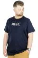 Büyük Beden T-Shirt Bisiklet Yaka Mode 22180 Lacivert LACIVERT