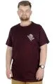 Büyük Beden T-Shirt Bisiklet Yaka Norse 22182 Mürdüm MURDUM