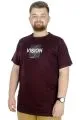 Büyük Beden T-Shirt Bis Yaka Vision 22186 Mürdüm MURDUM
