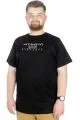 Büyük Beden T-Shirt Bis Yaka Antisocial 22187 Siyah SIYAH