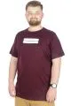 Büyük Beden T-Shirt Bis Yaka Black Series 22189 Mürdüm MURDUM