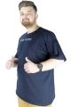 Men s T shirt Bicycle Collar Oversize Dark Future 22190 Navy Blue