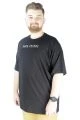 Erkek T shirt Bis Yaka Oversize Dark Future 22190 Siyah