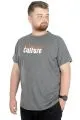 Büyük Beden T-Shirt Bis Yaka Culture 22191 Antramelanj ANTRASIT