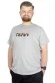 Büyük Beden T-Shirt Bis Yaka Culture 22191 Grimelanj GRI