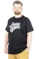 Büyük Beden T-Shirt Bis Yaka Division 22194 Siyah SIYAH