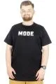 Büyük Beden T-Shirt Bis Yaka Mode 22196 Siyah SIYAH