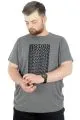 Büyük Beden T-Shirt Bis Yaka Motion 22198 Antramelanj ANTRASIT