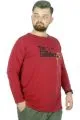 Büyük Beden T-Shirt Bisiklet Yaka Godfather 22200 Bordo BORDO