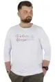 Büyük Beden T-Shirt Bisiklet Yaka Strawberry 22203 Beyaz BEYAZ