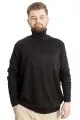 Big Size Mens knitwear Balıkçı Collar 22205 Brown